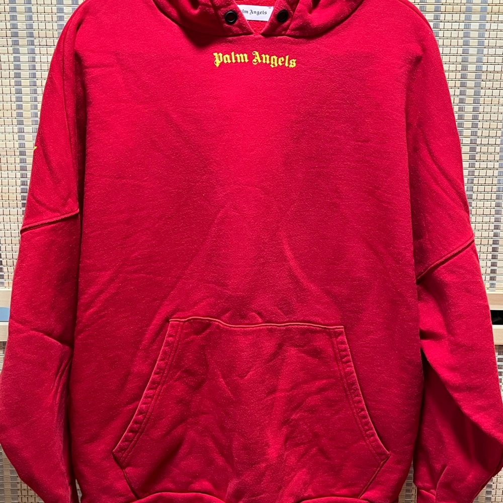 Palm Angels Red Hoodie for Men